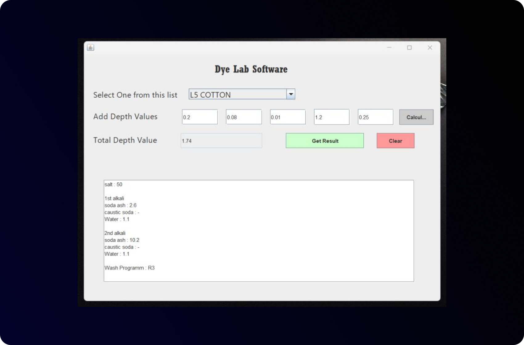 Dye Lab Industrial Software